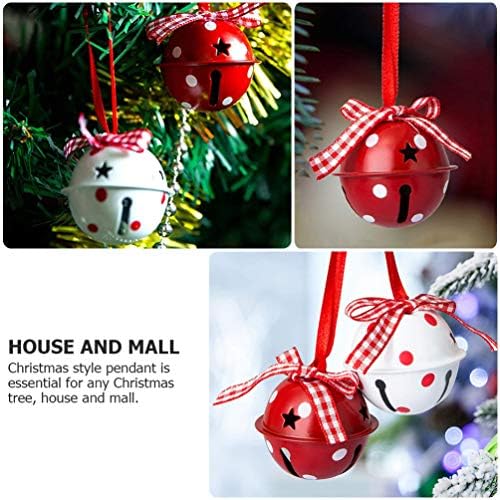 ABOOFAN Christmas Jingle Bell Ornamentos: 36pcs Sinos de artesanato com recortes de estrela, árvore de zmas pendurada Decorações