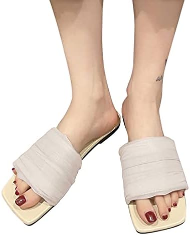 Flipers de verão para mulheres tamanhos internos 11 sapatos femininos de verão moda britânica malha plana chinelos respiráveis