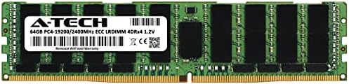 RAM de memória A -Tech 64 GB para HPE Apollo R2000 XL190R G10 - DDR4 2400MHz PC4-19200 ECC Carga reduzida LRDIMM 4DRX4 1.2V
