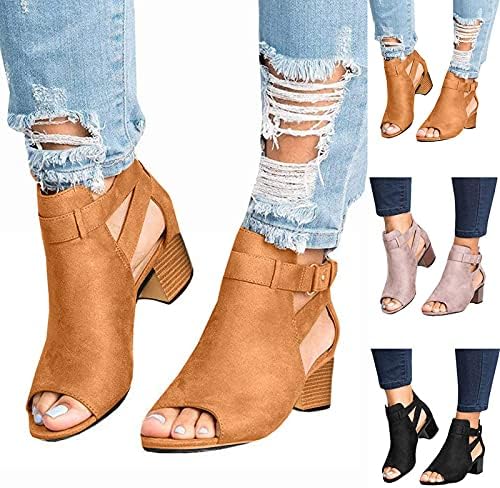 Sandálias Eduavar Mulheres Certeiras Verão, sandálias femininas Plataforma de sandálias tornozelo sandálias de dedo do pé