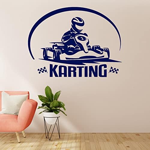 Racing Wall Sticker-K Fórmula 1 Sports-vinil Decalque King Racing Sports-adolescentes Decalques de decalques de parede de salão de crianças Custom Custom Color Stickers-BG00-31-38R-45X62 em
