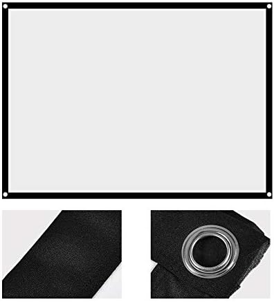 N/A Tela de projeção de cortina de projetor branca portátil não gerência com telas de projeção adesivas e ganchos