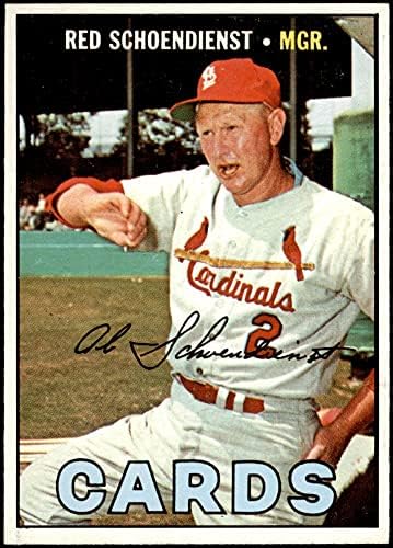 1967 Topps 512 Red Schoendienst Cardinals St. Louis Cardinals