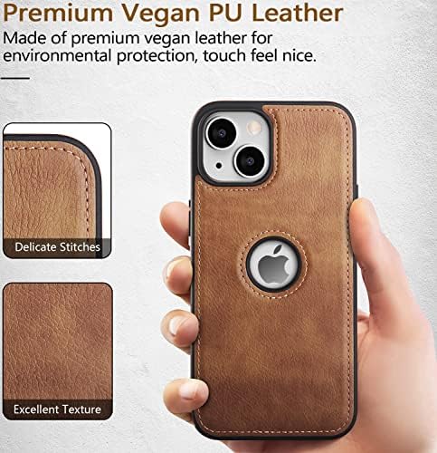 Jaroie Design Classy Design Capa de couro de luxo para iPhone 14 Plus Caso de proteção Ultra Slim de Corpo Feminino não deslizante