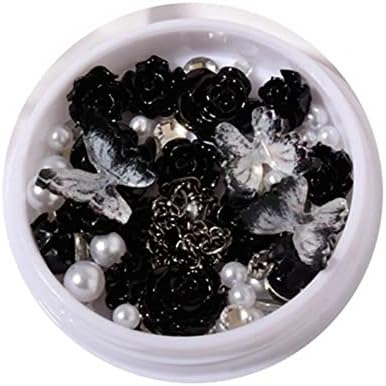1 caixa decorações de unhas elegantes decoração de manicure duradouro com prego 3d Camellia Flower Unhas Charms -