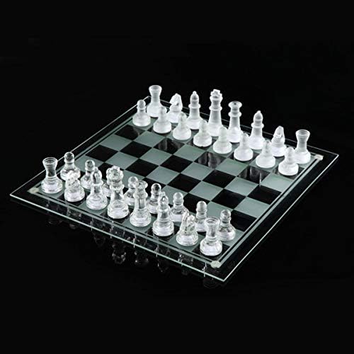 Aoof 2020 / 2525cm de alta qualidade elegante K9 Game de jogo de xadrez de vidro Decorações de casas