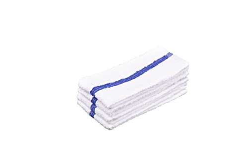 Toalhas de algodão de faixa central azul de 16x19 28onças