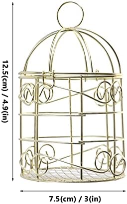 Stobok bandeja de pássaro alimentador de pássaro alimentação de gaiola de ferro cesto de forrageamento cesto de forrageamento hollow