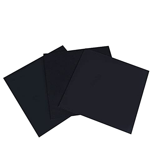 Bopaodao Black PVC Board, placa de plástico, folha, placa rígida, usada na indústria da construção, indústria de embalagens, 1mm x 100 mm x 800 mm, 4pcs