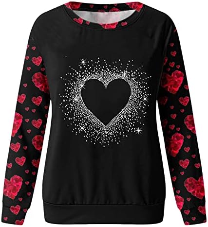 Nokmopo Womens tops femininos do pescoço redondo feminino Pullover longo de manga longa