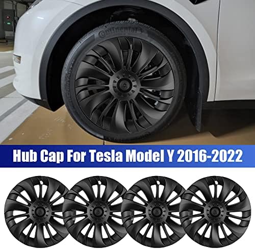 Leepee de 19 polegadas Campa de tampa do cubo Kit de tampa da roda, cuba de automóvel para Tesla Modelo Y -2022