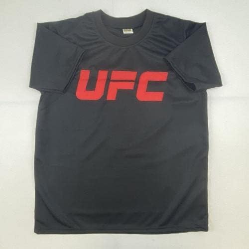Dustin Poirier autografado/assinado UFC MMA Black Jersey Camisa PSA/DNA CoA Auto - Jerseys e troncos autografados UFC