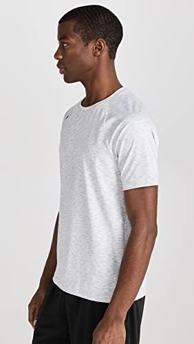 Camisa de treino de manga curta dos homens Rhone, anti-odor, wicking de umidade, tecnologia rápida seca