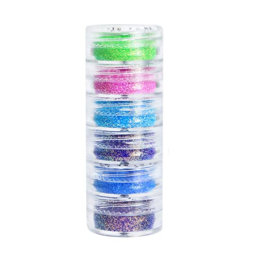 Unha sólida pó de arco -íris colorida prego em pó multi espelhowder tinta unha glitter fada pó de unhas decoração pigmento unhe