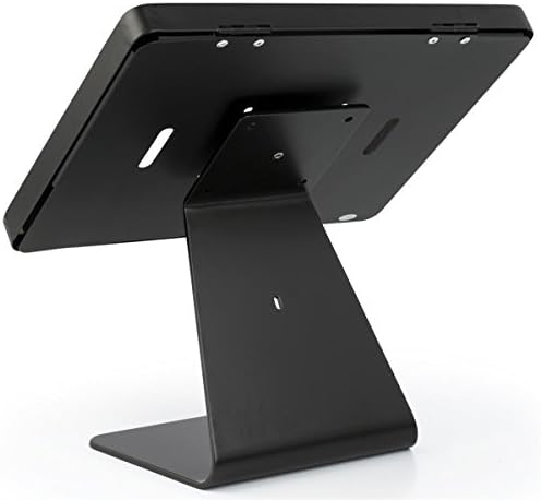 Displays2go, iPad Secure iPad Tabletp Tablet Kiosk Aço, alumínio e construção de plástico - preto