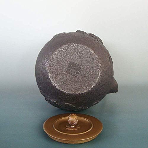 Ferro fundido resistente ao calor de Myerzi [guindaste de tartaruga] Conjunto de chá de ferro fundido Conjunto de coleta Presentes não revestidos 1.4L GRIP ERGONONAL