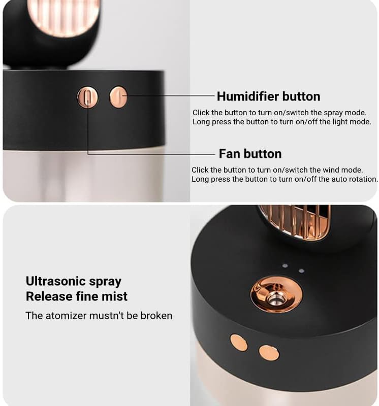 Quesheng portátil Recarregável Água Elétrica Ventilador de Resfriamento de Lâmpada LED Umidificador de ar USB FABRO