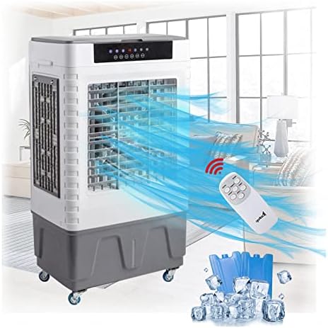 Cooler evaporativo, 3 velocidades de vento 2 Pacotes de gelo Condicionador portátil de ar, refrigeradores evaporativos