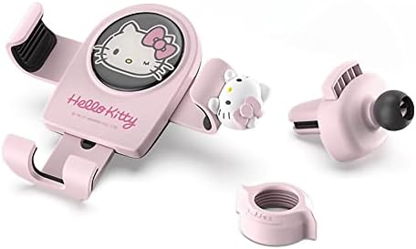 Micromall Kawaii Hello Kitty Rosa Air Vent de ventilação Montante, Hands Free Celle Phone Solter para carro, Clamp Cradle, compatível
