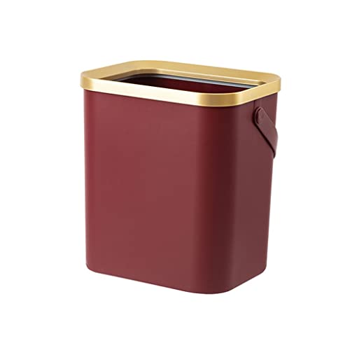 N/uma lata de lixo dourado para banheiro da cozinha quadrúpede quadrúpede plástico lixo de lixo estreito com tampa