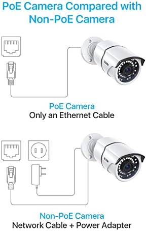 ZOSI 8CH 5MP Sistema de câmera de segurança para casa Poe ao ar livre com disco rígido de 1 TB, H.265+ 5MP CCTV NVR, 8pcs com fio 5mp Câmeras de IP IP de 5mp, Visão noturna de 80 pés, acesso remoto para 24/7 gravação