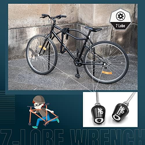 Onipax Anti-roubo de travamento Skewer 7 Lobo Bicycle Wheel Hub