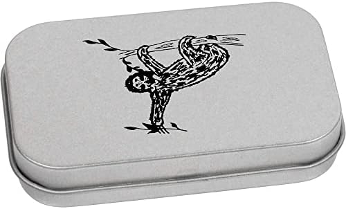 Azeeda 'pendurar preguiça' Metal Articled Stationery Tin / Storage Box