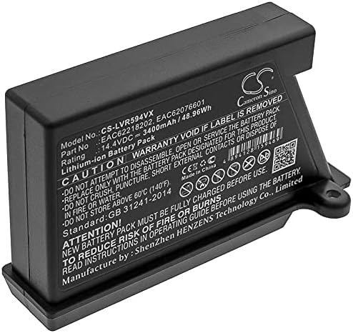 Substituição CWXY para Battery LG HOMBOT VR9624PR, HOMBOT VR9627PG, HOMBOT VR9647PS, HOMBOT VRD710RRC, HOMBOT VSR9640PS, MEZ63456808