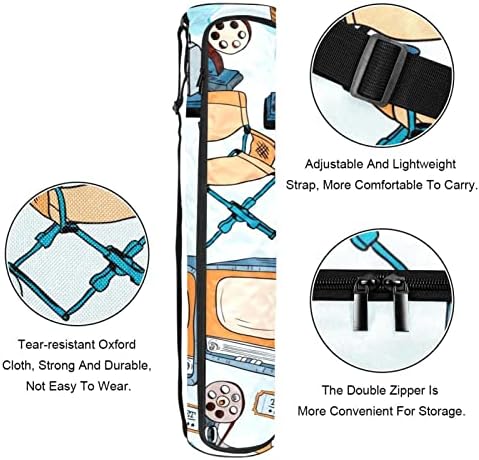 Bolsa de tapete de ioga unissex, transportadora de tapete de ioga com exercícios com alça de ombro ajustável Padrão