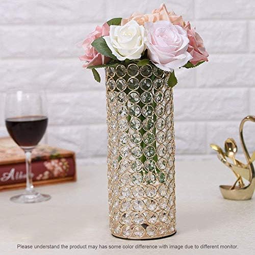 Vaso de flor de cristal de ouro Vincigante para peças centrais de mesa de férias de casamento de Natal