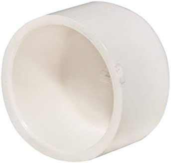 FangkingNo 10pcs 1/2 Branco PVC Tuba de tampa final Adaptador Adaptador de tubo Adapitamentos de tubo SLIP SCH40 FÁCIL DE INSTALAÇÃO