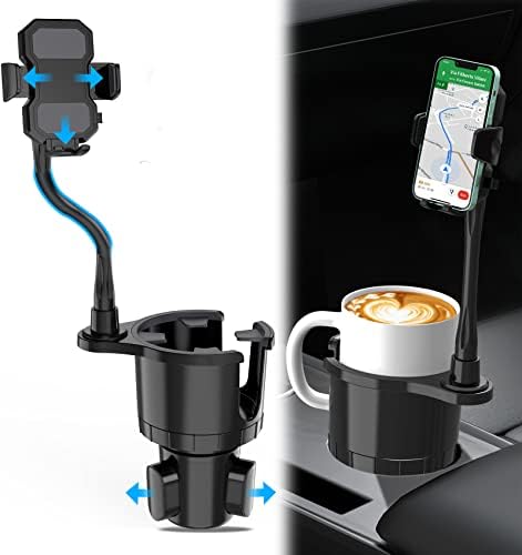 Sinvanho Cup Cup Teller, 2 em 1 1 Automotive Cell Cradle Drink Solder com base na base de base flexível de base