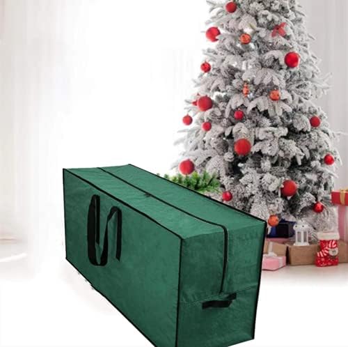 Saco de bolsas de árvore de Natal Bolsa de armazenamento grande à prova de poeira e mochila em movimento à prova d'água, verde 134x34x67cm,