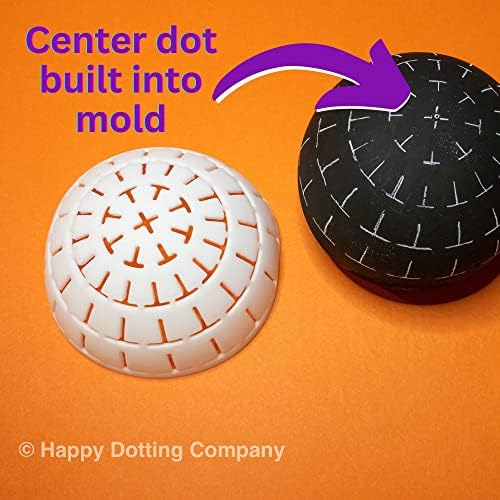Molde de esfera - com modelo de cúpula - por Happy Dotting Company - molde de silicone para criar formato de bola redonda - para artesanato DIY, incluindo mosaico - ponto mando