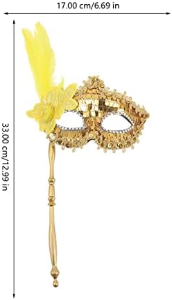 Didiseaon Halloween decoração de decoração vintage máscara de máscaras com design de flores Mardi gras Party Half Venezian Mask for Party Prom Fancy Dress MonSQUERAD
