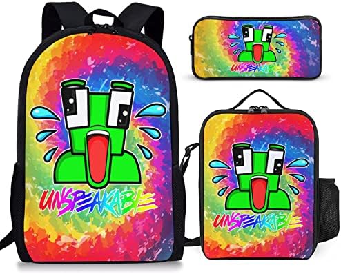 Cwixnao 17inch Backpack 3PCS Backpack Set Boletbag com lanchone