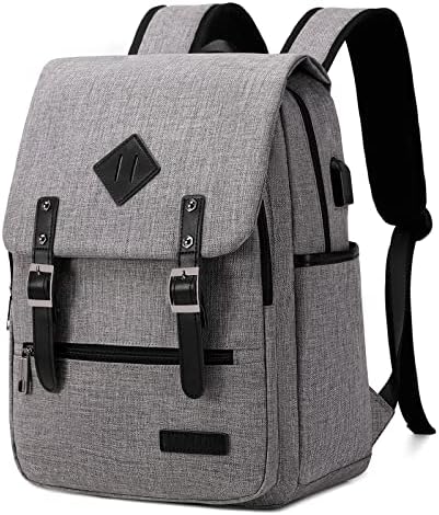 Kyalou Lightweight Casual Laptop Mackpack com porto de carregamento USB para homens e mulheres, School Bookbag para a