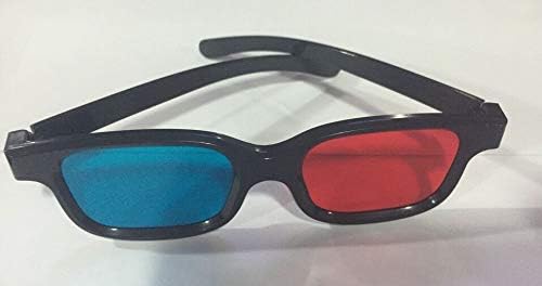 Óculos de clipe-on-clip-on de caixa azul-azul/ciano anaglyfo com óculos de caixa de caixas para cleols de jogo de filme 3D de TV