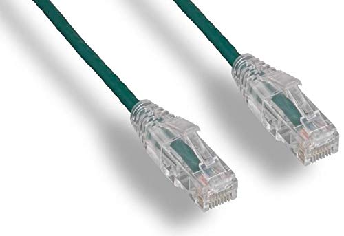 Riteav - Ultra Slim, Fluke testado CAT 6A Cabo Ethernet de alta densidade de alta densidade - Green - 0,5ft