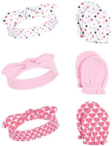 Little Treasure Baby Girls 'Cotton Cheard Band e Scratch Mitten Conjunto