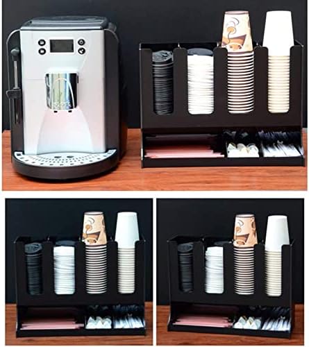 Uziah Cozes de café descartáveis ​​e organizador de dispensador de condimentos para cafés em casas de casamento em casa