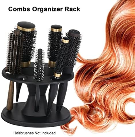 TJLSS com orifícios Round Styling Tool Display Brushes Helfer Plataforma de cabelos Praque de armazenamento de armazenamento