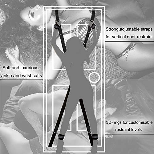 Kit de restrições de sexo com a escravidão de portas tiras de alças BDSM Toys for Couples Spreader Bar para jogo de