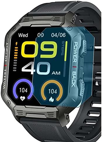 Puccy 3 Pack Anti -Blue Light Screen Protector, compatível com Swgota NX3 1.85 Smart Watch Smartwatch TPU Guard de filme -
