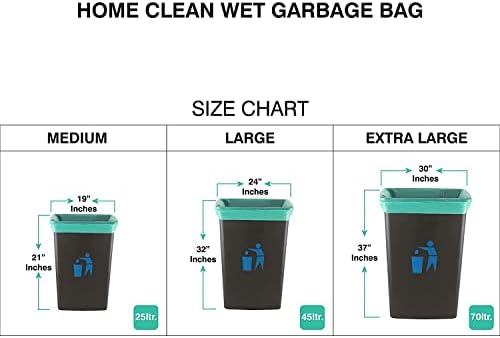 Efinito oxo - sacos de lixo biodegradáveis ​​tamanho médio 48 cm x 53 cm 2 rolos 60 sacos saco de lixo de lixo