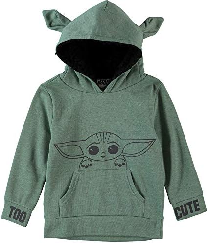 Star Wars Baby Yoda meninos infantil infantil de manga longa com capuz de moletom para moletom - coleção de boutique de