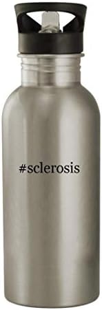 Presentes Knick Knack #Sclerosis - garrafa de água em aço inoxidável de 20 onças, prata