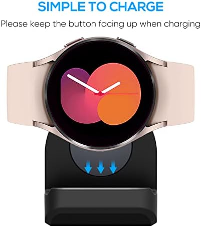 Suporte para o Samsung Galaxy Watch 5/ Watch 5 Pro/ Watch 5 Golf Edition, Silicone Non Slip Charging Dock Solter com slot de