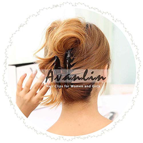 Avanlin Mini Hair Garra Clips Claw Claws Claguts Clipes de cabelo clássicos para cabelos finos de cabelo grosso acessórios para mulheres e meninas pacote de 2