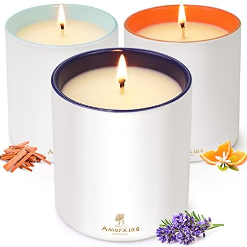 3 velas de embalagem para casa perfumada em casa 240 horas de duração de lavanda com velas perfumadas de aromaterapia para mulheres